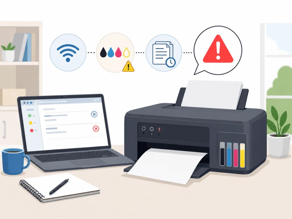 Canon printer not printing troubleshooting illustration