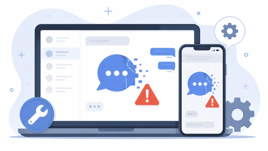 Facebook Messenger keeps crashing fix troubleshooting illustration