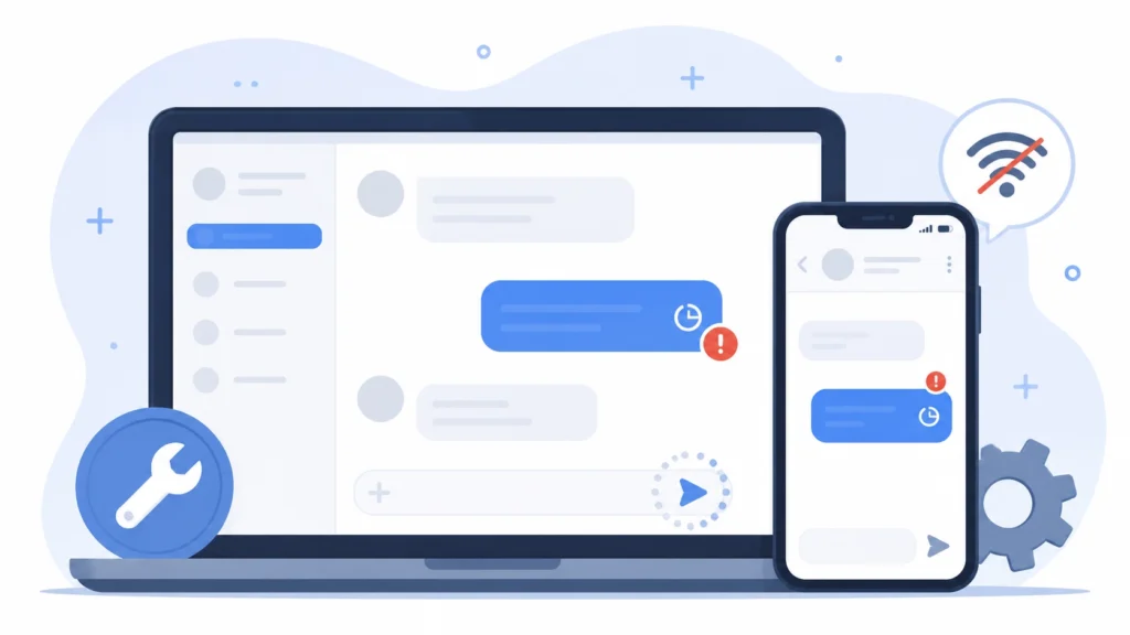 Facebook Messenger messages not sending fix troubleshooting illustration